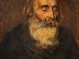 un tableau représentant un vieil homme à la longue barbe