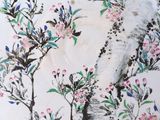 a picture of a painting of a tree with flowers on it