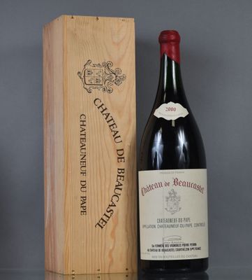 an image of a bottle of red wine next to a wooden box