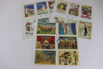 Illustrateurs :DUBOUT. Les Films 36 cartes ( 3 feuilles)