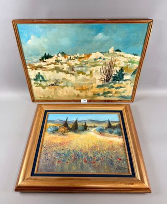 Humerose "Paysage du Sud", huile sur toile signée en bas à g…