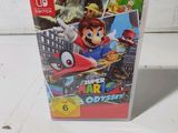 the nintendo wii game super mario odyssey is on display