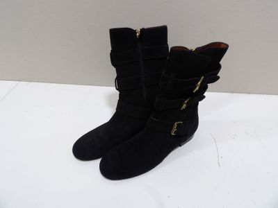 MICHEL VIVIEN - Taille 38 - Bottes en cuir suédé avec 3 bouc…