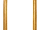 a gold frame with a white background