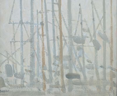 Pierre COQUET (1926-2021) Voiliers à quai - Photo 1