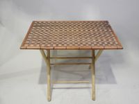 Table rectangulaire pliante en bambou et bois, le plateau ca…