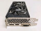 a close up of a video card on a white surface