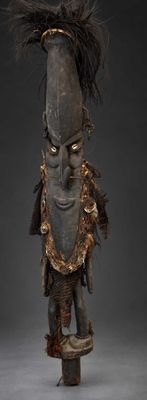 an image of a statue of a man with a mohawk on his head