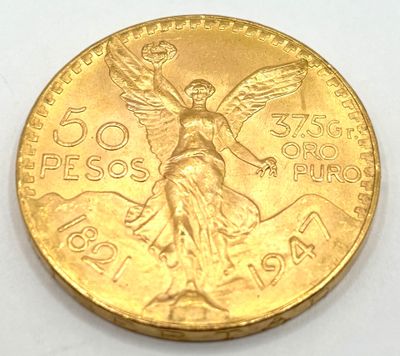 Pièce de 50 Pesos Estados Unidos Mexicanos datant de 1821 - 1947 en or - Photo 1