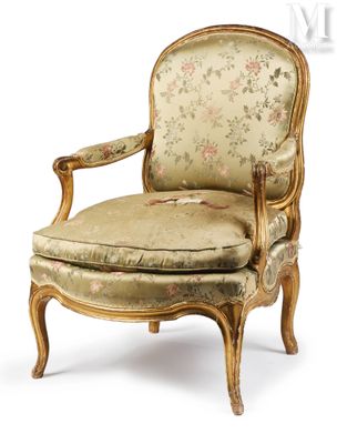 an image of a chair with a floral upholstered seat