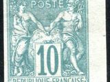 a stamp with a picture of two women on it