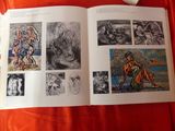 a book with a bunch of drawings on it