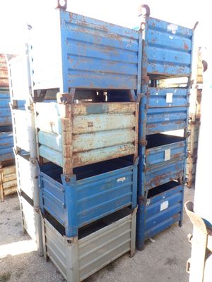 a stack of crates that are stacked on top of each other
