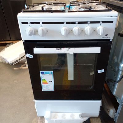 a black and white stove and oven in a kitchen
