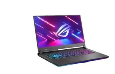 the asus laptop is open and ready to use