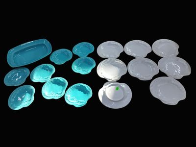 a lot of plastic buttons on a black surface