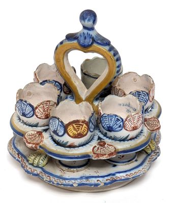 a plate with a heart shaped dish on it