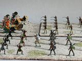 a lot of figurines that are sitting on a table