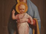 painting of a woman holding a baby in her arms