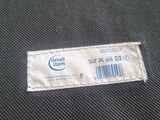 a label on a piece of luggage that says intel team