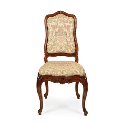 Paire DE Chaises EN Noyer, Genes, 18eme Siecle