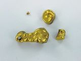 deux pièces d'or sont représentées côte à côte sur une surface blanche
