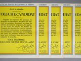four tickets for a concert with a picture of a man and a woman