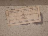 a small piece of paper that has been placed on the ground