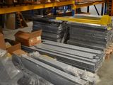 a large amount of steel bars in a warehouse
