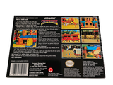 a back cover of a video game with a picture of a train