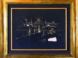 une photo encadrée représentant une carte de la ville de New York
