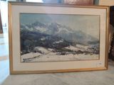 une photo d'une photo d'une montagne dans un cadre