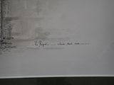 a picture of a drawing of a building with a clock on it