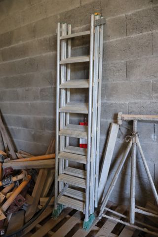 Échelle double aluminium télescopique formant escalier MACC