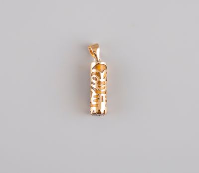 Pendentif Tiki en or jaune 18k 750°/°°, poinçon 18k, serie d…