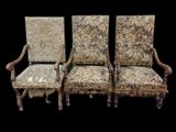 three antique chairs with floral upholstered upholstered upholstered upholstered upholstered upholstered upholstered upholstered upholstered