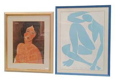 two framed pictures of a woman and a man