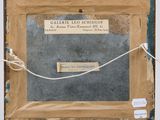 an old photo of a picture frame with a label on it