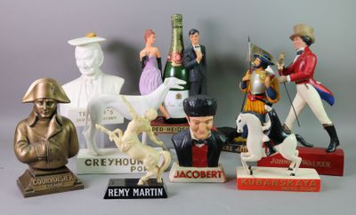 many figurines of different types and sizes on display