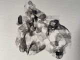 a black and white drawing of a motorcycle on a white paper