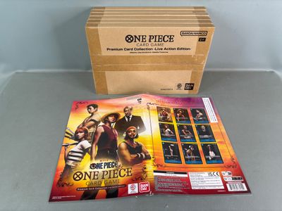 a box of one piece cards and a box of one piece cards