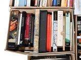 many books that are in a box together