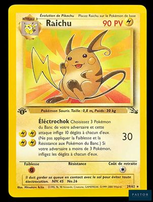 carte Pokémon sur laquelle figure un Pikachu