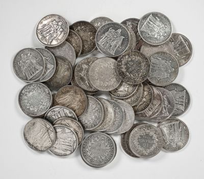 47 pièces de 10 francs argent Hercule - Photo 1