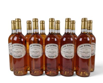 six bouteilles de vin sont alignées sur une surface blanche