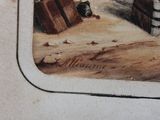 a picture of a picture of a man and a woman on a boat