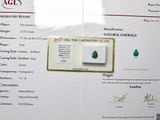 un certificat sur lequel figure l'image d'une larme verte