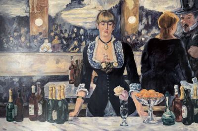 AMIDAEL, d'après Manet Un bar aux folies Bergères