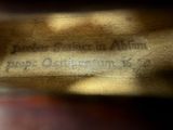 an image of a close up of a shoe with a label on it