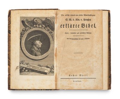 un vieux livre sur lequel figure l'image d'un homme avec un chapeau
